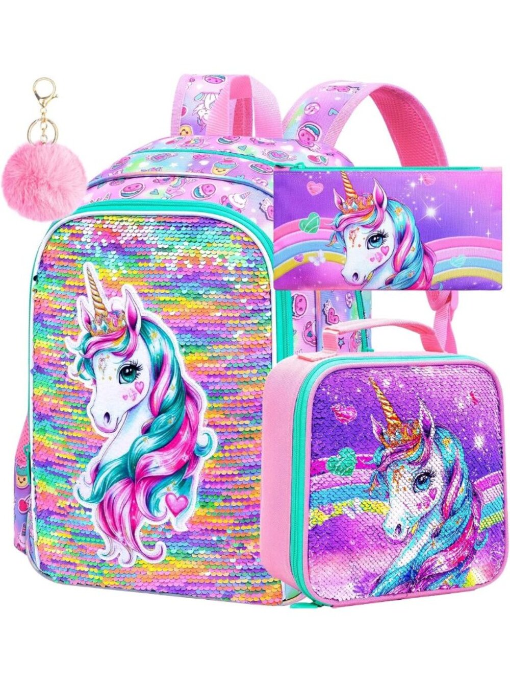 16" Kids Backpack Set with Lunch Box - Perfect for Preschool & Kindergarten Boys